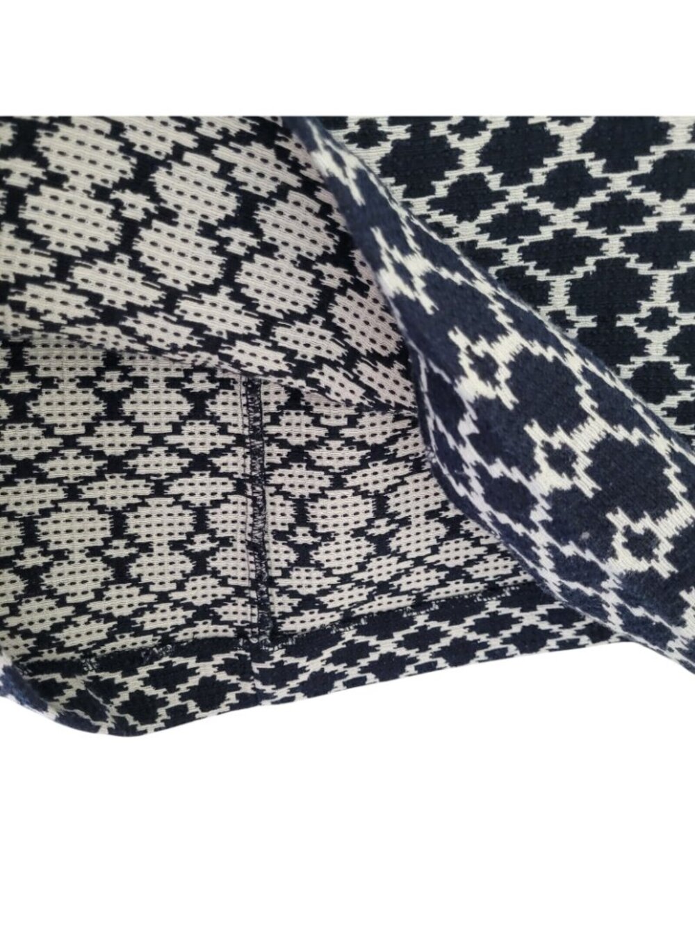 Banana Republic Geometric Skirt Womens Size 6 Blue White Pockets Career - Picture 6 of 9